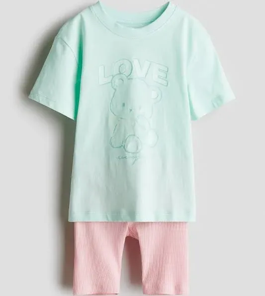 H&M Girls 2-Piece Printed Set