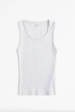 Abercrombie & Fitch Essential Tuckable High Scoopneck Rib Tank