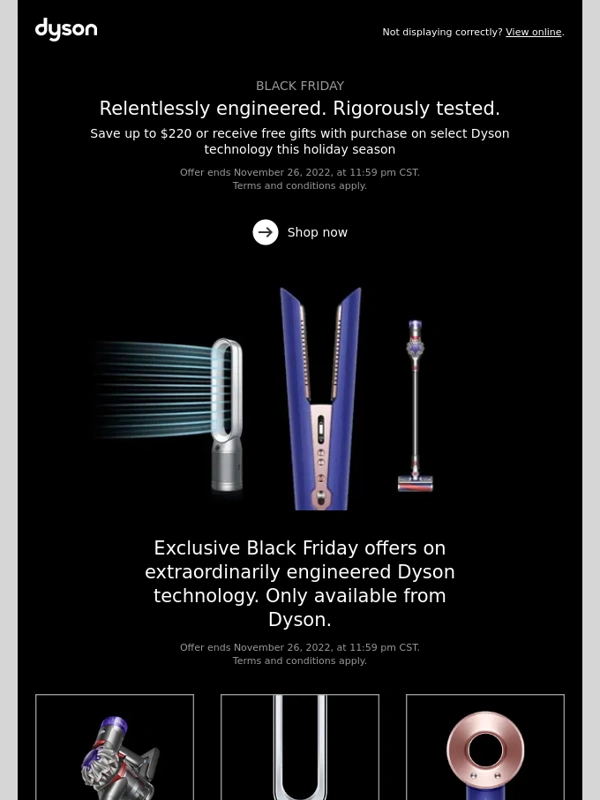 Dyson - Limited time only: Holiday savings up to $220 on select Dyson machines