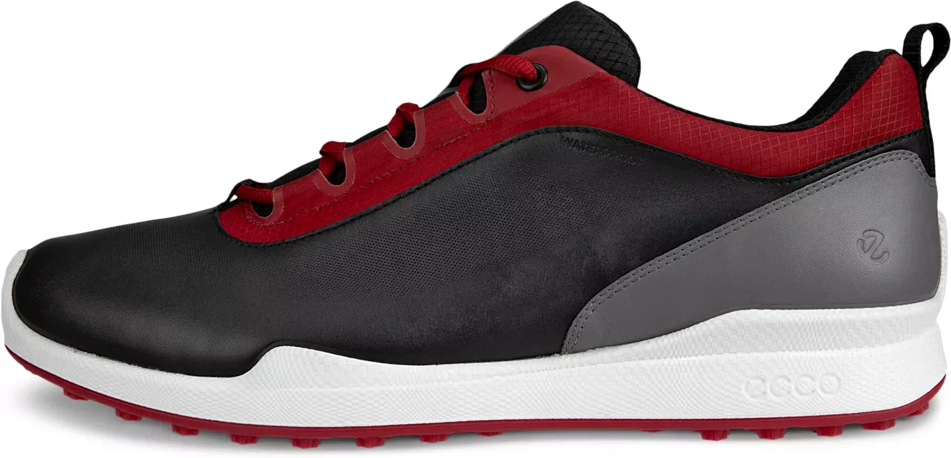 ECCO Golf Biom Hybrid - Men's Leather Waterproof Golf Shoe - Black