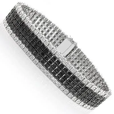 Men's Silver Diamond Bracelet (1.20ct)