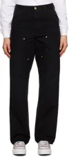 Double Knee Pant In 8902 Black(rinsed)