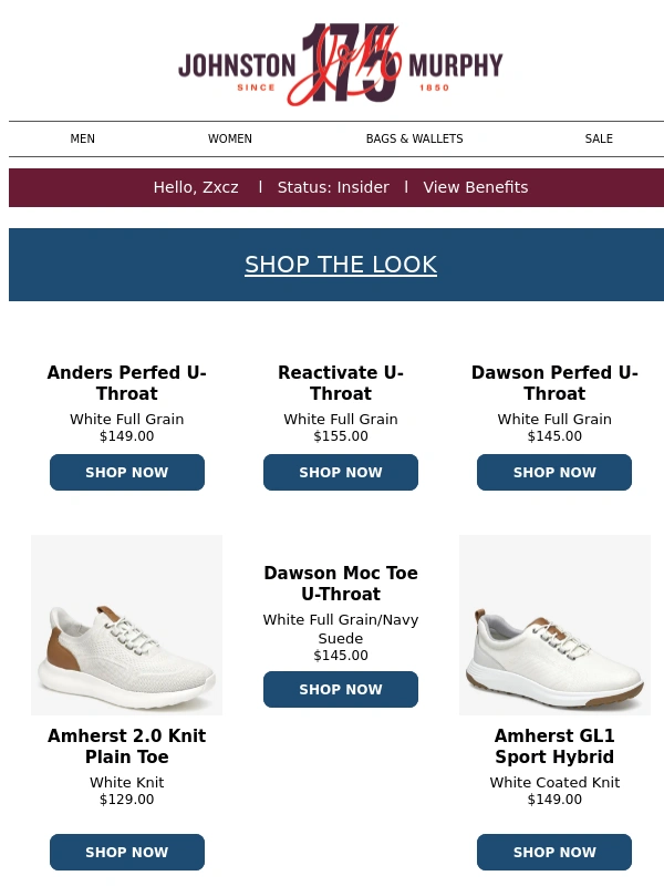 Johnston and Murphy - White Sneakers. Endless Options