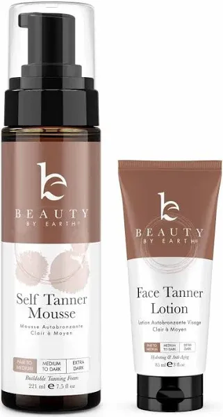 Beauty by Earth Self Tanner Mousse Duo