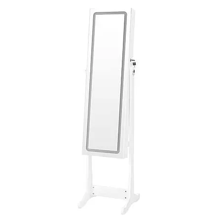 Mainstays Jewelry Armoire Floor Mirror w/ Lighting (White) $68 + Free Shipping