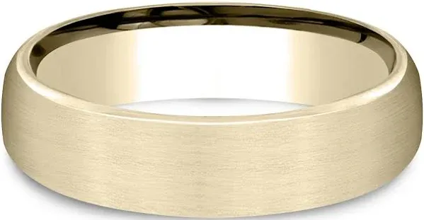 10K White Gold Flat Satin Finish Band Ring