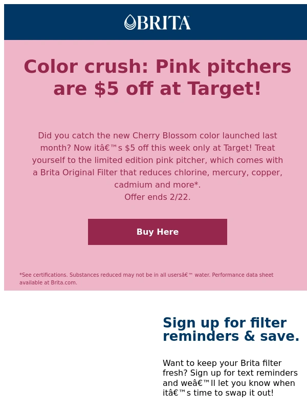 BRITA - Didn't get a Brita for V Day? Now's your chance ?