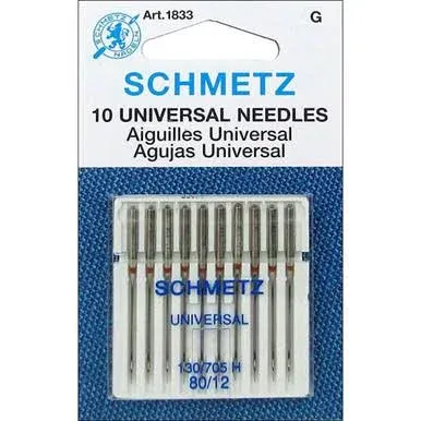 Schmetz Universal Machine Needles Size 80/12 10/Pkg
