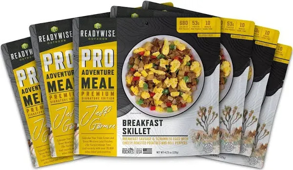 ReadyWise Pro Adventure Meal Breakfast Skillet 6 Pack