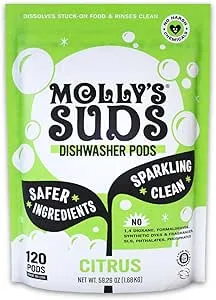Molly's Suds - Dishwasher Pods, 120 Auto-Release Tabs, Citrus