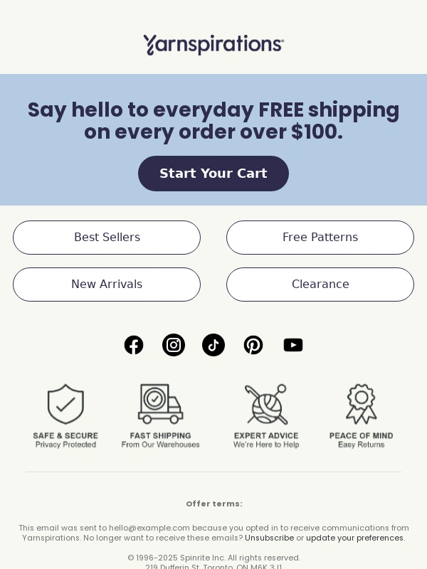 Yarnspirations - ? FREE Shipping? Every. Single. Day