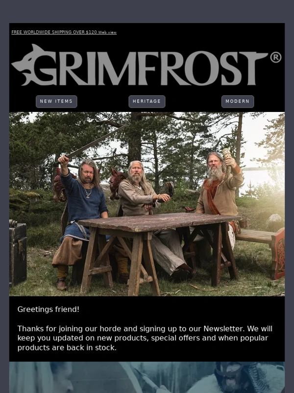Grimfrost - Thanks for signing up!