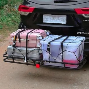 Steel 500lbs Hitch Cargo Carrier w/Net & Strap