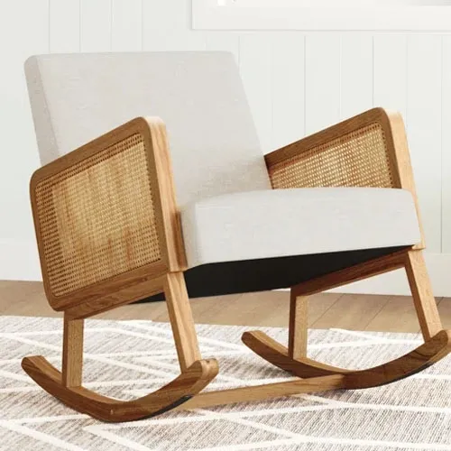 Sand & Stable Baby & Kids Adena Rocking Chair w/ Rattan Arms