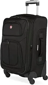 SwissGear Sion Softside Expandable Luggage, Black, Carry-On 21-Inch