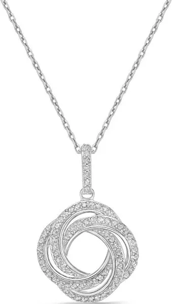 Sterling Silver 1/3 ct. tw. Diamond Pendant Necklace