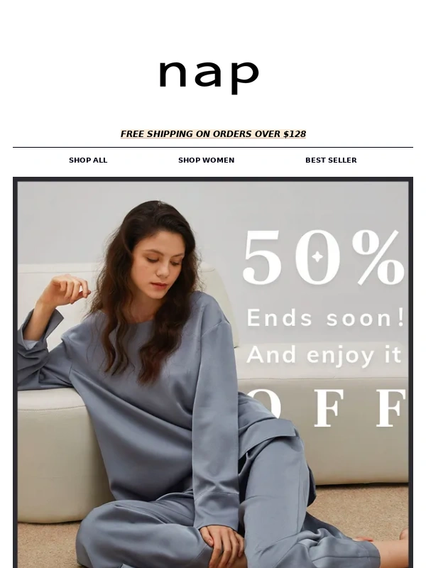 NAP Loungewear - Ends soon！50% off and enjoy it