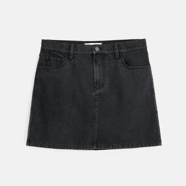 Alex Mill Andie Mini Skirt in Black Denim