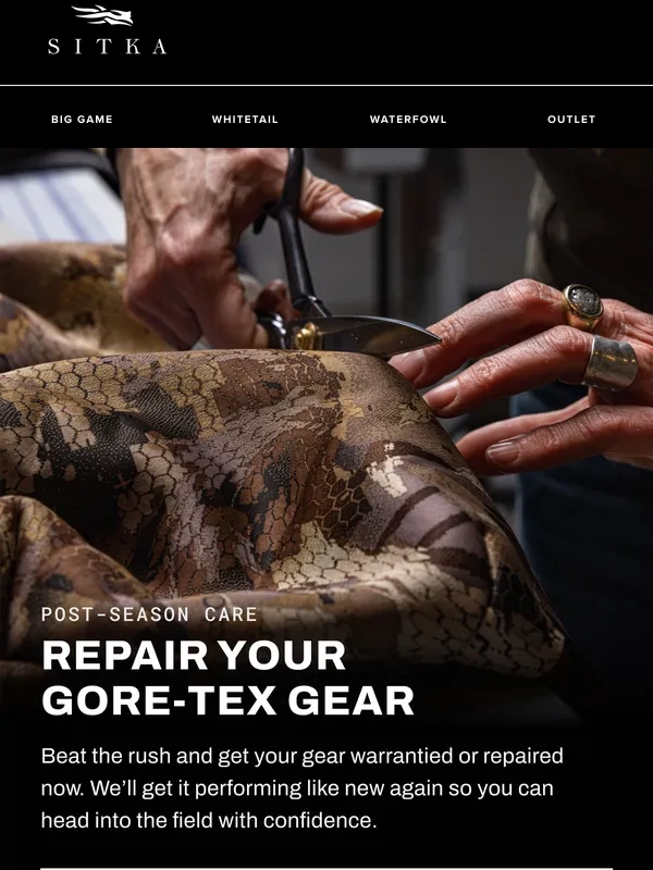 SITKA Gear - Beat the Rush: Repair Your GORE-TEX Gear Now