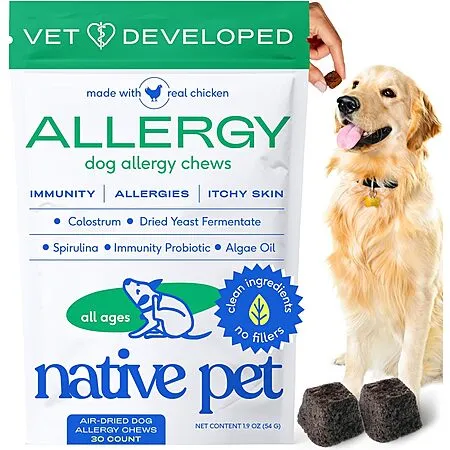 Native Pet Dog Supplements: 30-Count Allergy Relief Chews