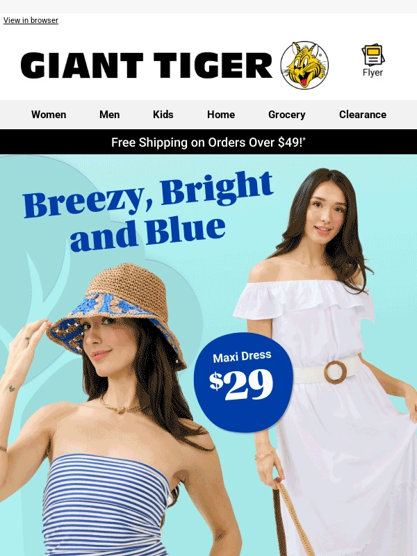 Giant Tiger - Light,airy and summery is in ?