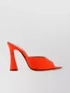Suite Satin Block-heel Mules In Orange