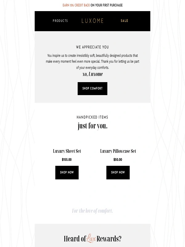 Luxome - Welcome to the comfy community