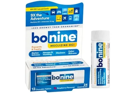 Bonine Motion-Sickness Relief, 12 ct