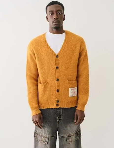 True Religion Men's True Fuzzy Cardigan