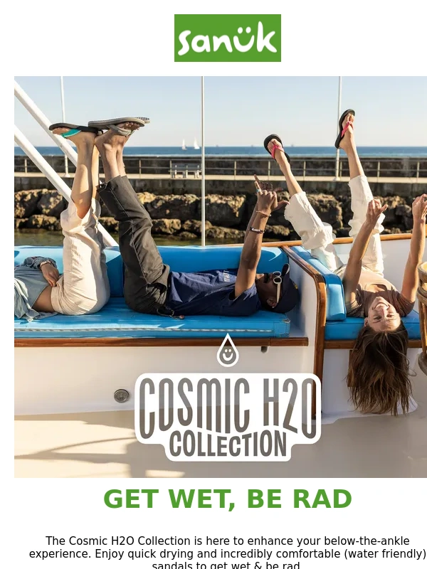 Sanuk - Aquatic enhancers for your feet! Get wet + dry fast