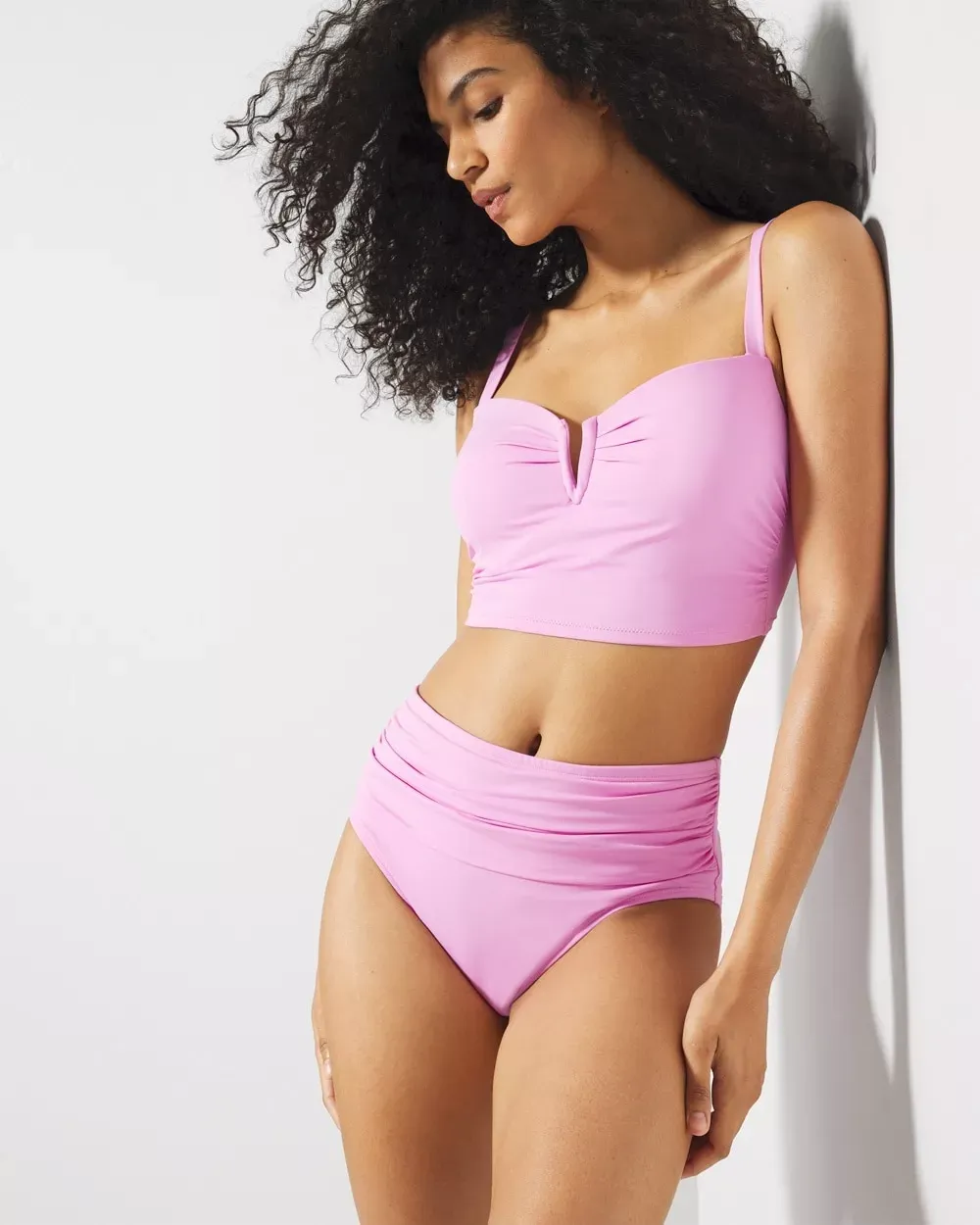 Women's Soma Swim V-Wire Cropped Bikini Top in Purple size Large - Women - Meta Mauve - Large