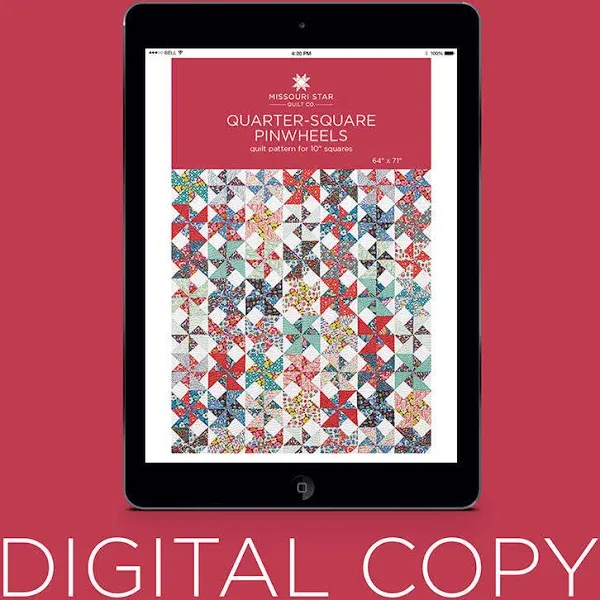 Missouri Star Quilt Co. Digital Download Quarter-Square Pinwheel Quilt Pattern
