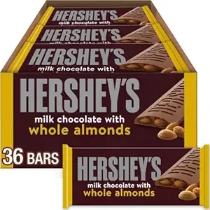 36 Hershey's Milk Chocolate with Whole Almonds Candy Bars 1.46oz