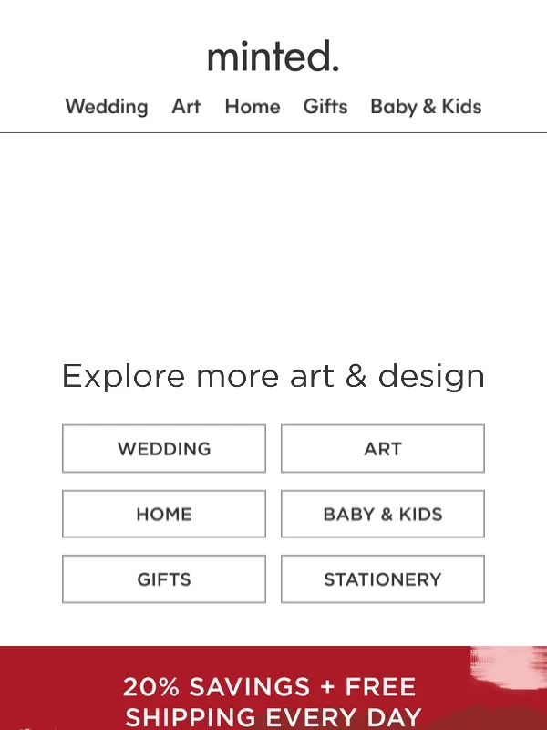 Minted - A rare event: 15% off all art