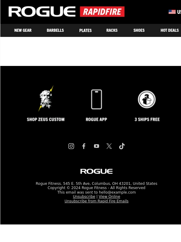Rogue Fitness - Final Day to Order