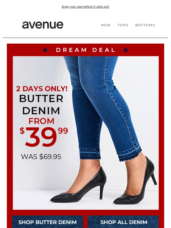 Avenue - 2-Day Denim Sale (From $39.99)