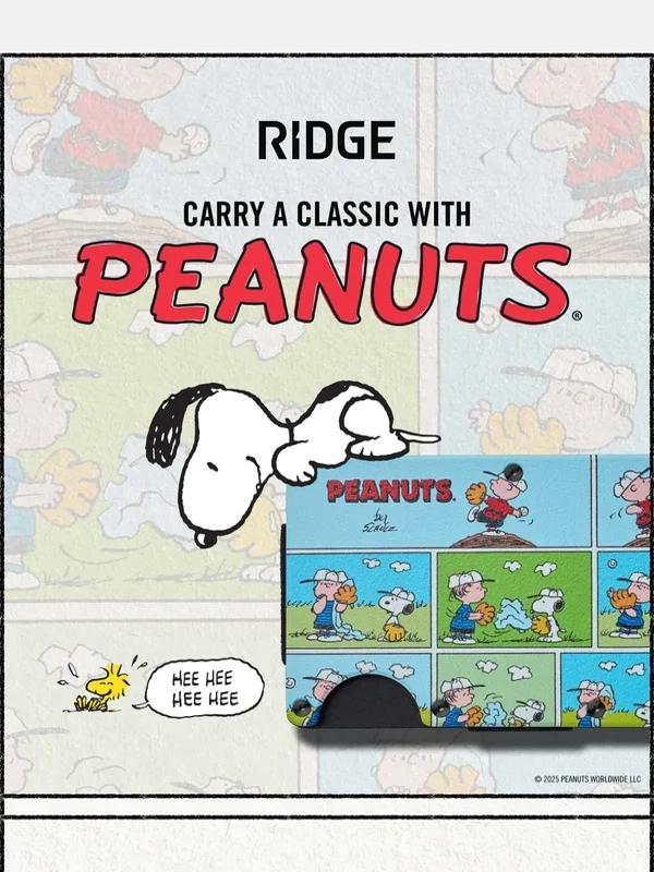 Ridge Wallet - Meet the Ridge x Peanuts Collection