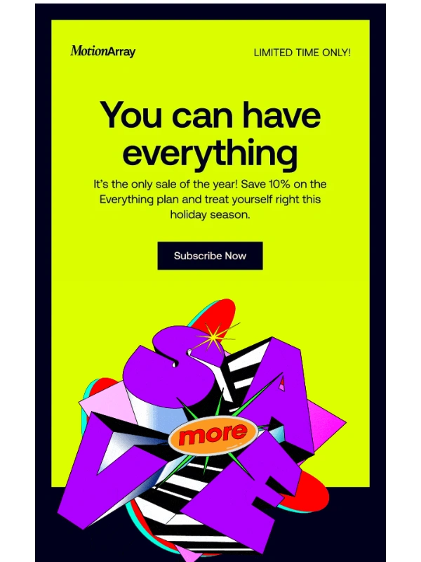 Motion Array - Wang,act fast! Save 10% on the Everything plan before it’s too late