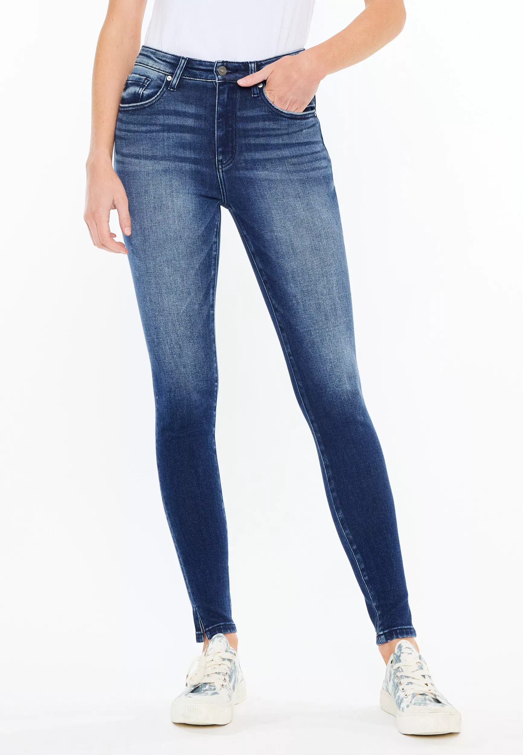 Kancan Kancan™ Women's Curvy High Rise Dark Skinny Jeans Blue  - 25