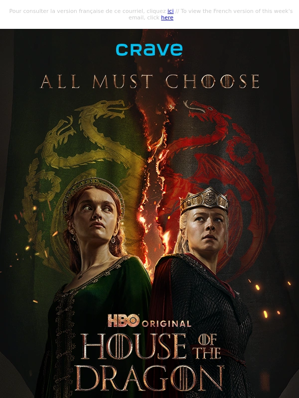 Crave.ca - New This Week: The Return of House of the Dragon Sunday Night