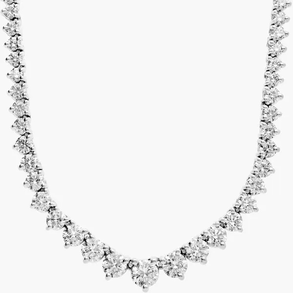 Blue Nile tw. Graduated Diamond Eternity Necklace 18k White Gold
