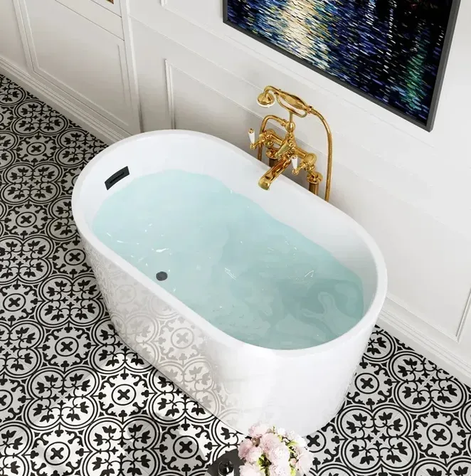 Freestanding Acrylic Bathtub 47 inch Soaking Tub Model TU47-MB-NS