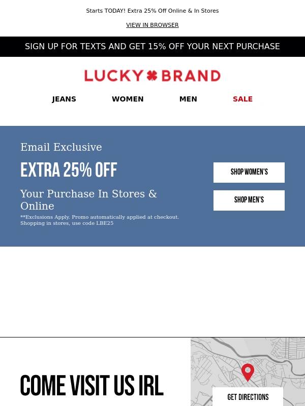 Lucky Brand - 30% Off Summer Denim ?