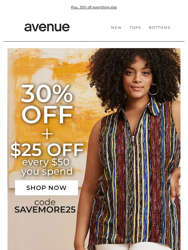 Avenue - Don’t Miss This: $25 off Your Order