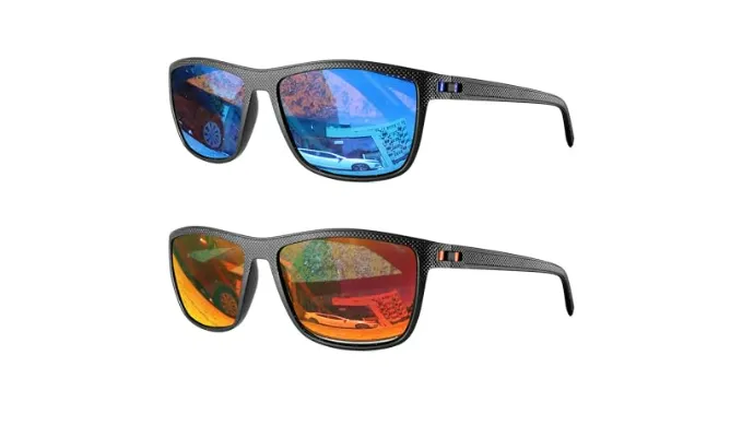 SUNBOWGLINT 2 Pack Sunglasses Glasses for men Polarized Sunglasses for Men Lightweight Sun Glasses with UV Protection, Ideal for Driving, Fishing, Golf, and Travel Essential