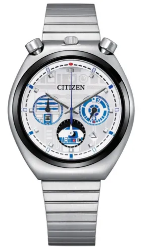 Citizen Star Wars Mens Quartz Tsuno Chronograph Watch R2-D2 38MM AN3666-51A