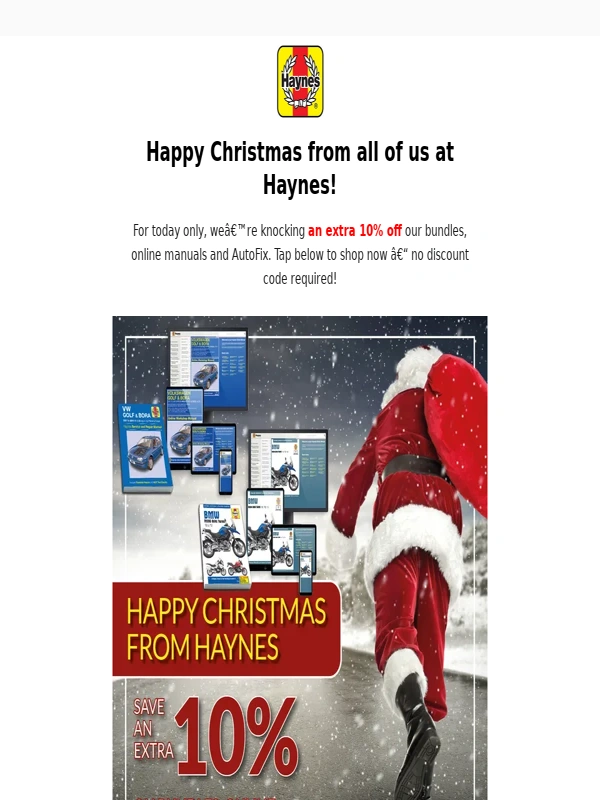 Haynes - ? Merry Christmas from Haynes! ?