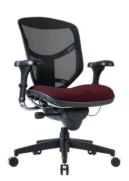 WorkPro Quantum 9000 Series Ergonomic Mesh/Premium Fabric Mid-Back Chair