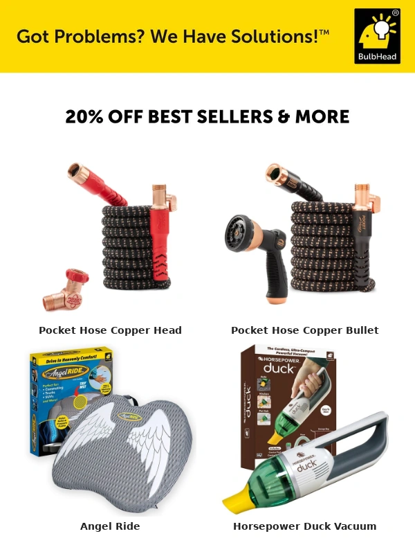 BulbHead - Memorial Day Sale: Save 20% SITEWIDE!