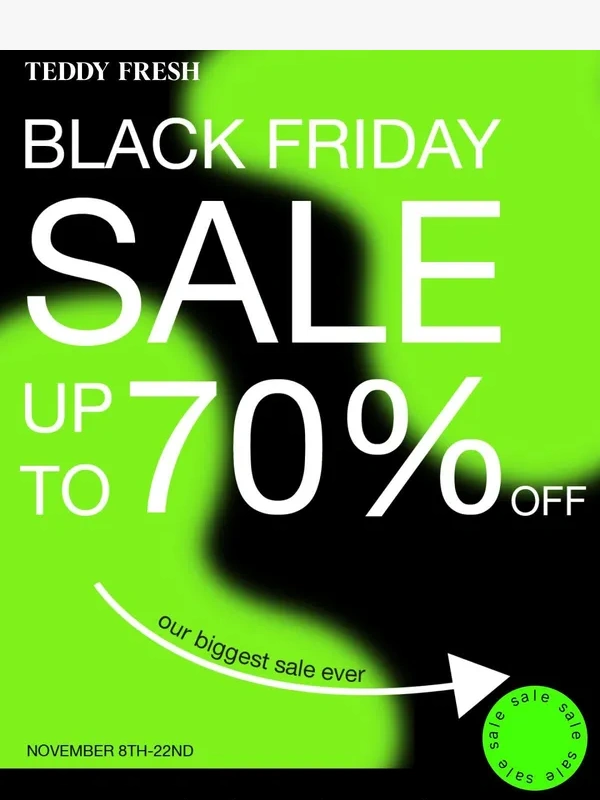 Teddy Fresh - Black Friday Sale ? Up To 70% Off ?